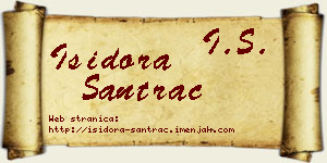 Isidora Santrač vizit kartica